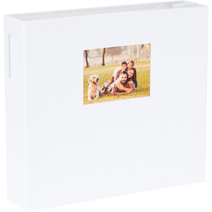 HNFD Album fotografico Lona in lino bianco 1000 immagini 34,5x33 cm 168 pagine bianche