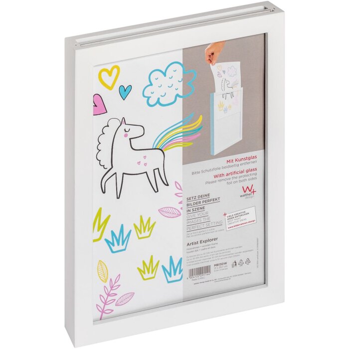 Walther Cornice di legno Artist Explorer 21x29,7 cm Vetro acrilico Bianco