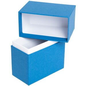 HNFD Photo Box Parda 300 foto 10x15 cm acciaio colletto blu in piedi alto