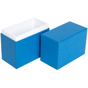 HNFD Photo Box Parda 300 foto 10x15 cm acciaio colletto blu in piedi alto
