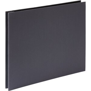 HNFD Album a vite in lino grigio 38x31 cm 40 pagine nere