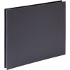 HNFD Album a vite in lino grigio 38x31 cm 40 pagine nere