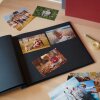 HNFD Album a vite in lino nero 38x31 cm 40 pagine cartoncino fotografico