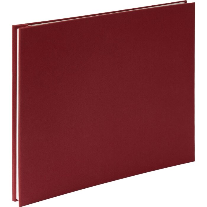 HNFD Album a vite in lino rosso 38x31 cm 40 pagine bianche