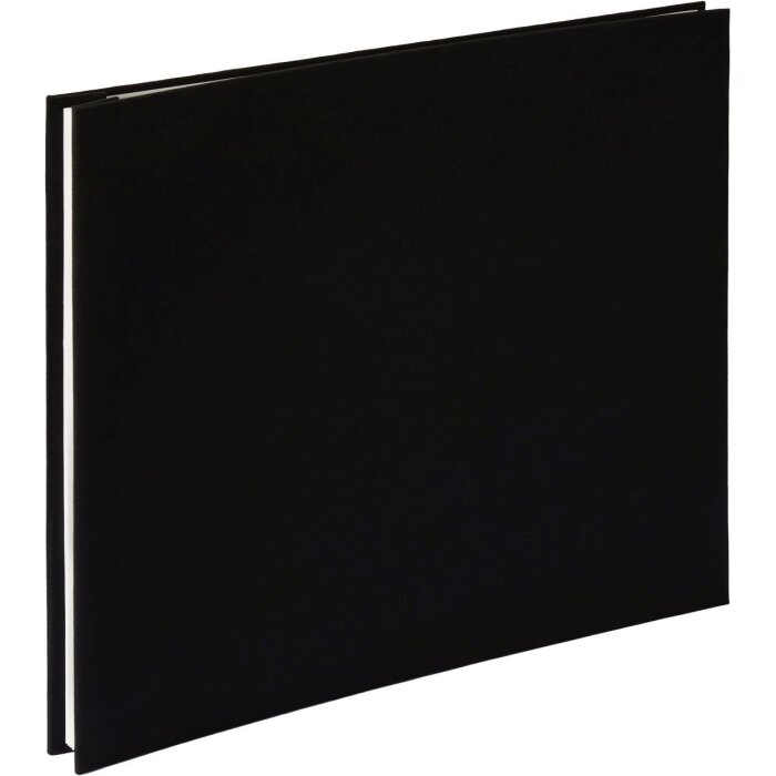 HNFD Album a vite in lino nero 38x31 cm 40 pagine bianche