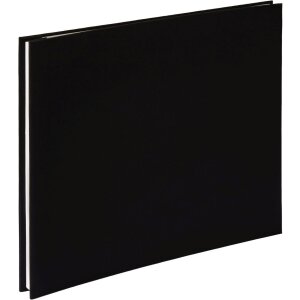 HNFD Album a vite in lino nero 38x31 cm 40 pagine bianche