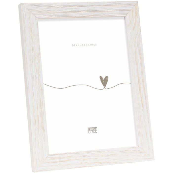 Cornice in legno Deknudt S68VF bianco 10x15 cm