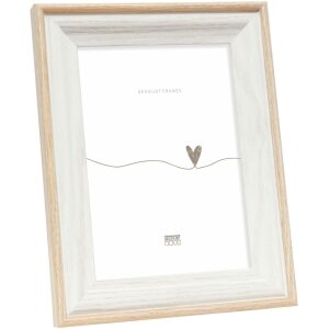 Cornice di legno Deknudt S68VG1 bianco-natura 10x15 cm