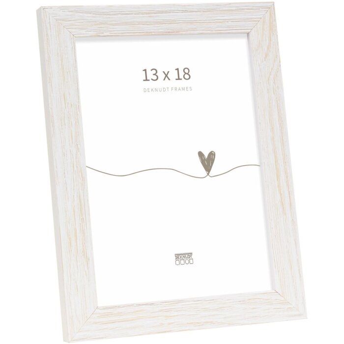 Cornice in legno Deknudt S68VF bianco 13x18 cm