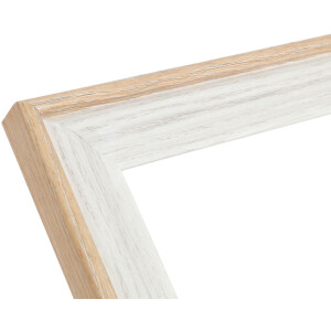 Cornice in legno Deknudt S68VG1 bianco-naturale 13x18 cm