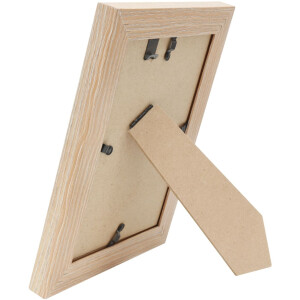 Cornice in legno Deknudt S68VG1 bianco-naturale 13x18 cm
