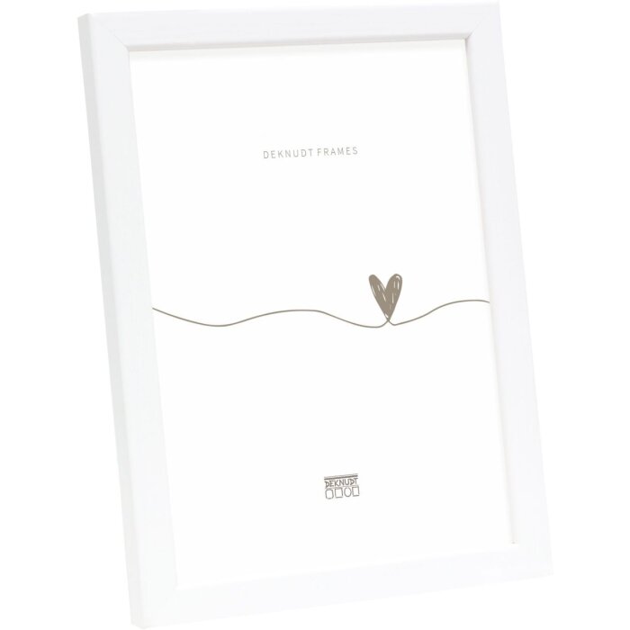 Cornice in legno Deknudt S41JK1 bianco 7x10 cm