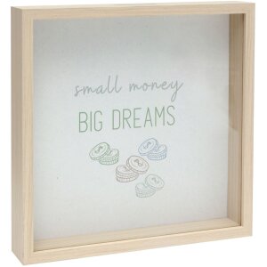 Salvadanaio in legno Deknudt S68VD1 natura 18x18 cm