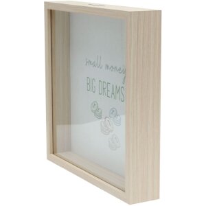 Salvadanaio in legno Deknudt S68VD1 natura 18x18 cm