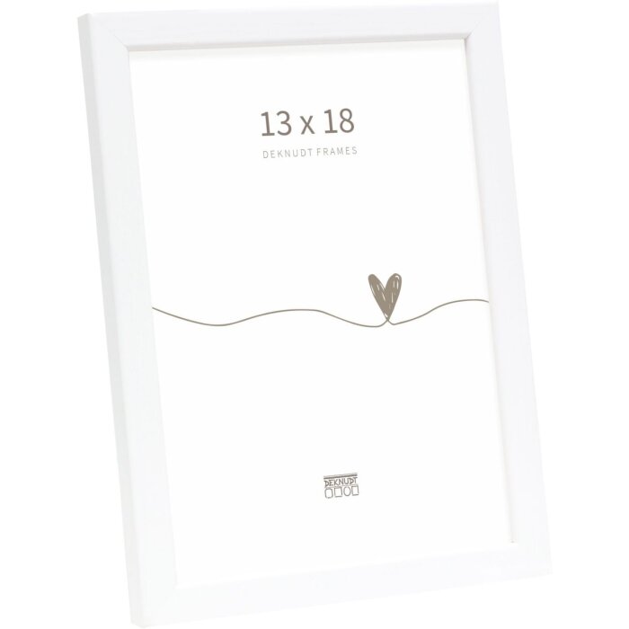 Cornice in legno Deknudt S41JK1 bianco 13x18 cm