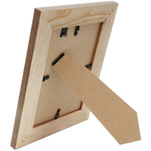 Portafoto in legno Deknudt con stampa floreale S68VH marrone 10x15 cm