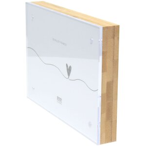 Cornice di bambù Deknudt con acrilicoglass e chiusura magnetica S68VE1 natura 10x15 cm