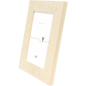 Cornice per foto in legno con stampa floreale S68VH naturale 13x18 cm