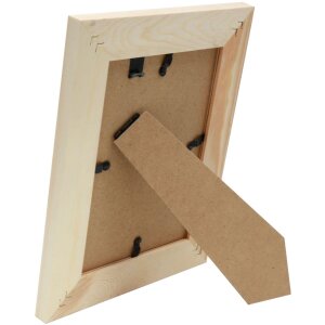 Cornice per foto in legno con stampa floreale S68VH naturale 13x18 cm