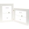 Deknudt cornice doppia in plastica S41VF1 bianco 2 foto 13x18 cm
