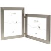 Deknudt cornice doppia in plastica S41VD1 argento 2 foto 15x20 cm
