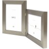 Deknudt cornice doppia in plastica S41VD1 argento 2 foto 15x20 cm