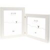 Deknudt cornice doppia in plastica S41VF1 bianco 2 foto 15x20 cm