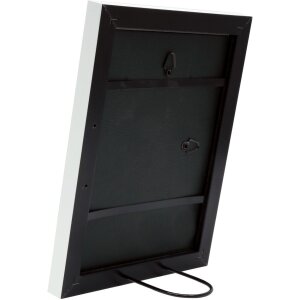 Cornice in plastica Deknudt S41VK1 bianca con bordo argentato 29,7x42 cm DIN A3