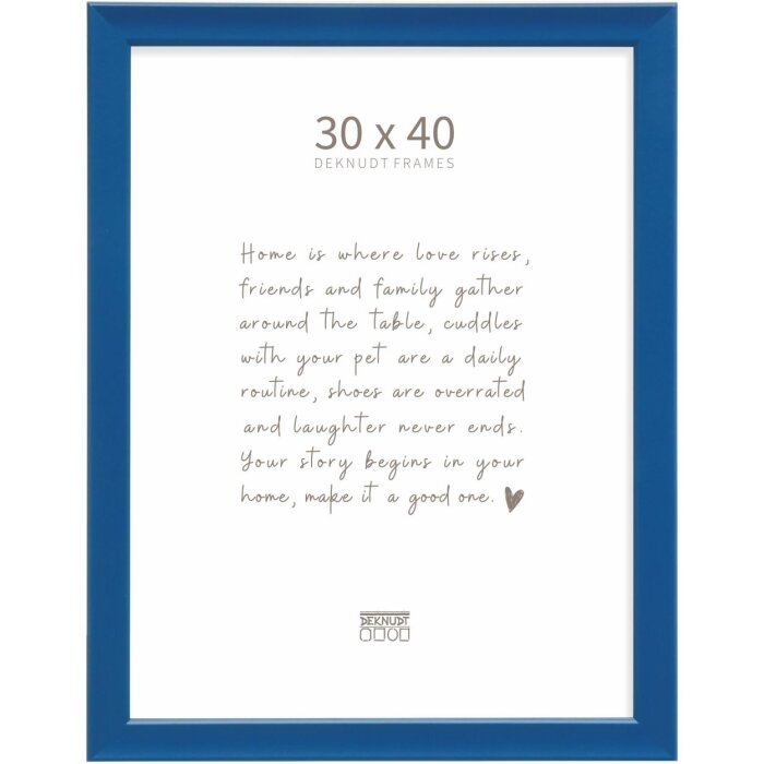 Cornice di legno Deknudt S45Y blu 30x40 cm