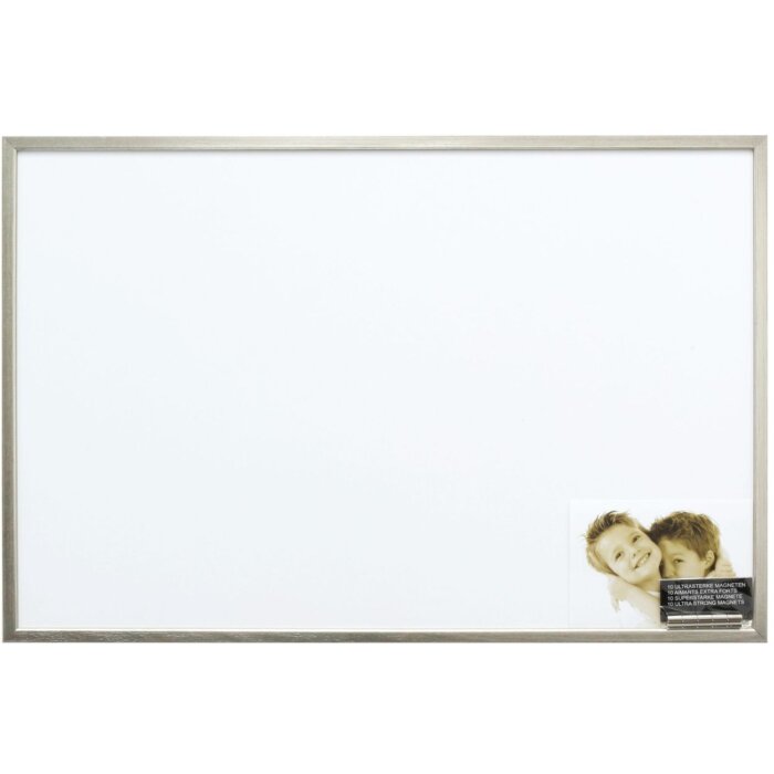 Lavagna magnetica in legno Deknudt S41JD1 argento 40x60 cm