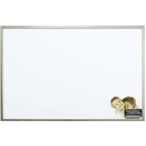 Lavagna magnetica in legno Deknudt S41JD1 argento 40x60 cm
