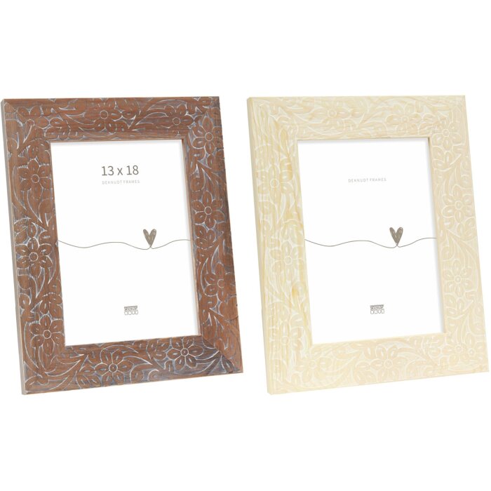 Portafoto in legno Deknudt con stampa floreale S68VH da 10x15 cm a 20x30 cm