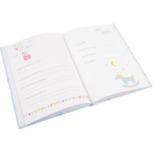 Goldbuch diario per bambini Elefante blu 21x28 cm goffratura argento 44 pagine