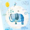 Goldbuch diario per bambini Elefante blu 21x28 cm goffratura argento 44 pagine