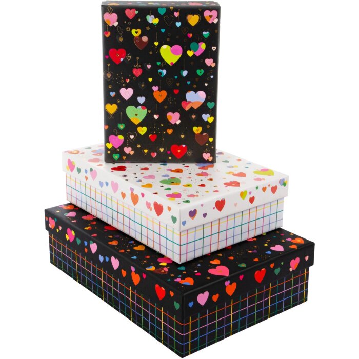 Goldbuch Set di scatole di cartone Cuore a Cuore 3 scatole di cartone