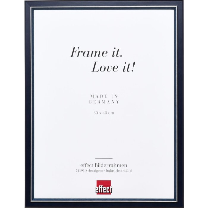 Cornice effetto legno Profilo 26 blu 29,7x42 cm vetro normale