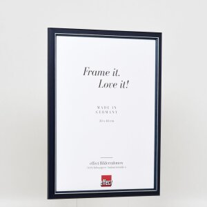 Cornice effetto legno Profilo 26 blu 29,7x42 cm vetro normale