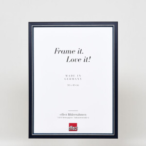 Cornice effetto legno Profilo 26 blu 35x50 cm Vetro normale