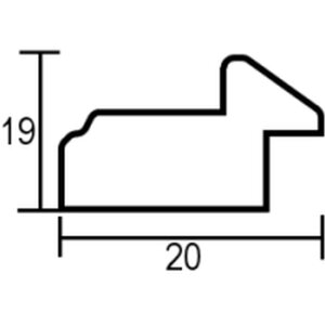 Cornice effetto legno Profilo 26 blu 50x60 cm Vetro normale