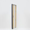 Cornice per quadri in legno a effetto, profilo 26 blu con bordo argentato, modanatura da 2 cm