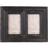 Clayre & Eef 2F0949 Cornice nera 35x2x26 cm per 2 foto 10x15 cm rettangolo