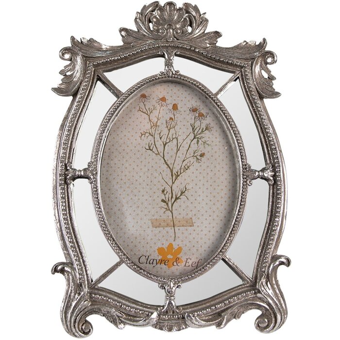 Clayre & Eef 2F0996 Cornice per foto 20x3x29 cm - 13x18 cm Colore argento