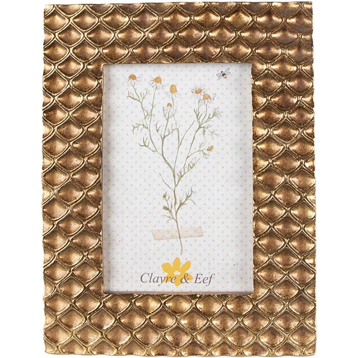 Clayre & Eef 2F1020 Portafoto 17x1x21 cm - 10x15 cm Color oro