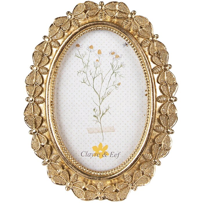 Clayre & Eef 2F1030 Portafoto 16x2x20 cm - 10x15 cm Color oro