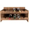 Clayre & Eef 5H0637 Portabottiglie da vino 65x28x33 cm Marrone Rettangolo