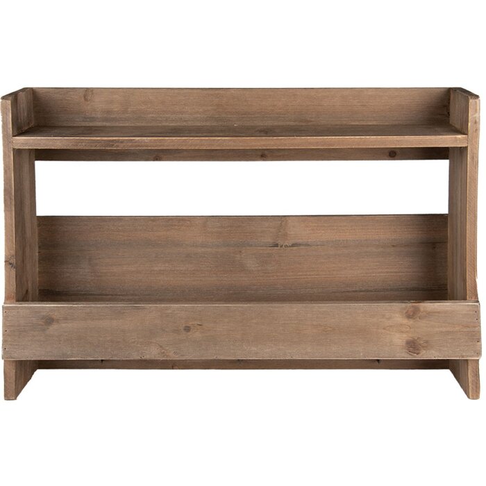 Clayre & Eef 5H0641 Scaffale a muro 60x12x42 cm Marrone