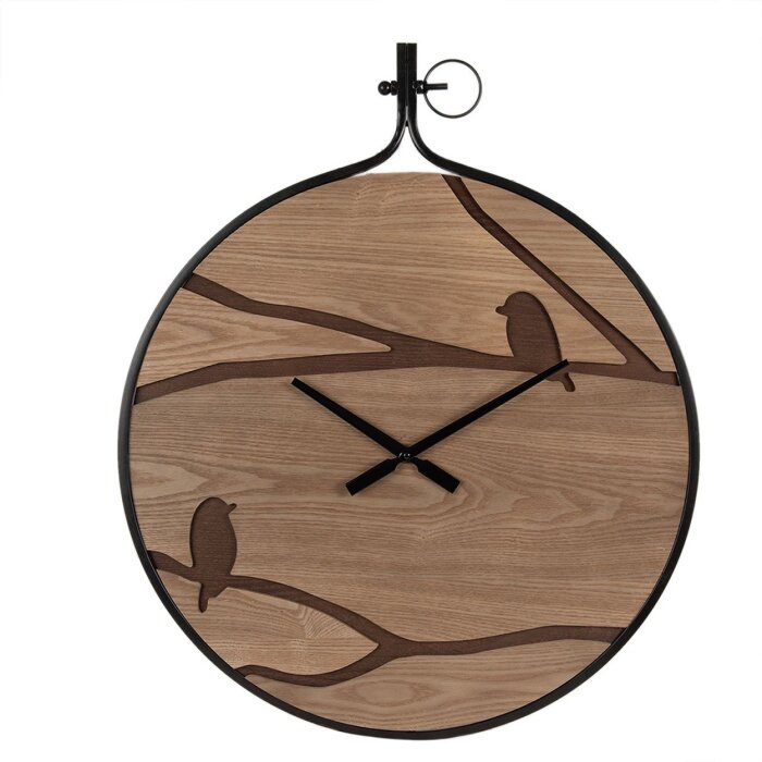 Clayre & Eef 5KL0226 Orologio da parete 60x4x72 cm - 1xAA Marrone - Nero
