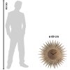 Clayre & Eef 5KL0228 Orologio da parete Ø 69x4 cm - 1xAA color rame rotondo