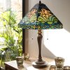 Clayre & Eef 5LL-5618 Lampada da tavolo Tiffany 31x31x61 cm E27-max 2x60W Verde - Blu