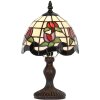 Clayre & Eef 5LL-5619 Lampada da tavolo Tiffany Ø 18x30 cm E14-max 1x25W Beige - Rosso